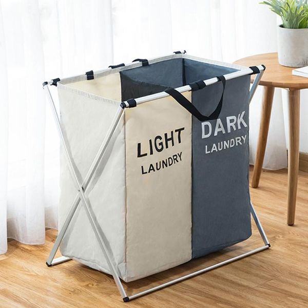 

laundry storage & organization dirty clothes basket three grid organizer collapsible large hamper waterproof home