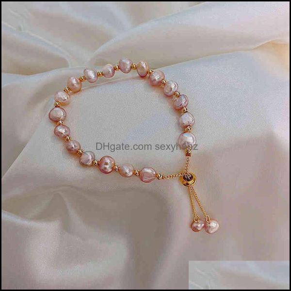 

charm bracelets jewelry bracelet freshwater pearl friend fashion design feeling drop delivery 2021 hn2st, Golden;silver
