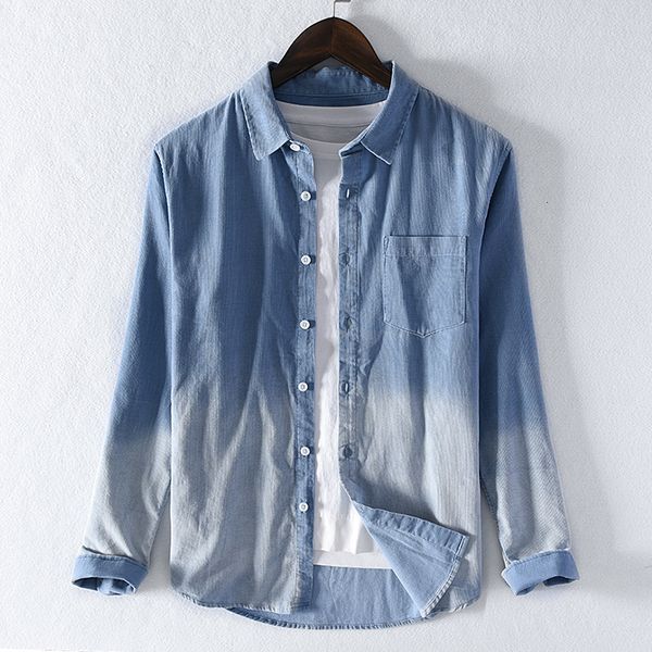 

2021 mens cotton corduroy long-sleeved autumn new square collar shirt fashion casual blue shirts for men camisa l3vg, White;black