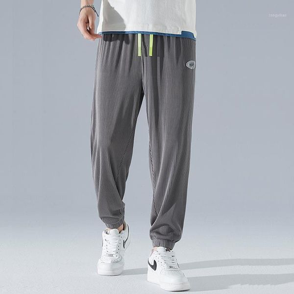 

men's pants summer striped joggers men and women sports cropped trousers fashion causal sweatpants male female plus size 4xl, Black