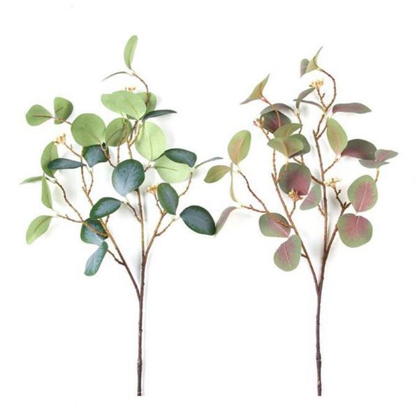 

1pc artificial plant eucalyptus fake green leaf home office wedding party decor