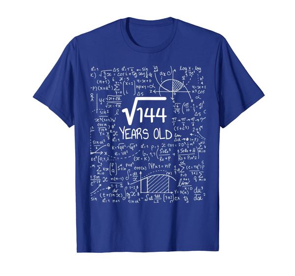 

square root of 144: 12 years old, 12th birthday gift t-shirt, White;black