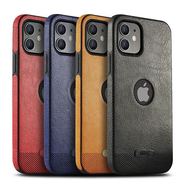 Casos de telefone de couro comercial para iPhone 13 Pro máximo 12 mini 11 xs xr 7 8 Plus Anti-Slip Ultra Slim Protection Case