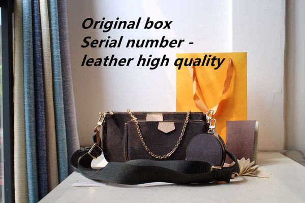 

2021 women favorite genuine leather fashion shoulder bags handbags multi pochette accessoires purses flower mini 3pcs crossbody bag