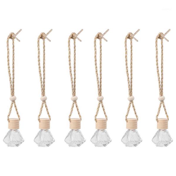 

storage bottles & jars 6pcs empty hanging glass perfume bottle car ornament pendant