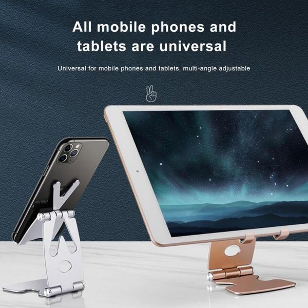 

cell phone mounts & holders 2021 est universal bracket creative foldable aluminum alloy deskholder for tablet/mobile