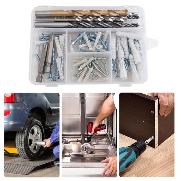 

professional hand tool sets 94pcs 4-8mm mult-size hss twist drill bits set for aluminum metal woodworking hole drilling power tools kit