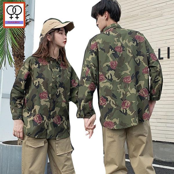 

women's jackets winter spring coat outerwear female male clothes lovers matching couple date wear camouflage button coats jacket 29100, Black;brown