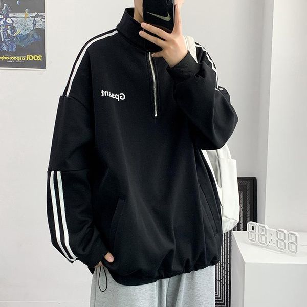 

men's hoodies & sweatshirts 2021 spring autumn man zipper cozy sporty multicolor couple handsome outdoor simple all-match fashion casua, Black