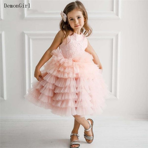 

girl's dresses puffy tulle little princess birthday party lace kid cloth flower girl christmas year gowns, Red;yellow