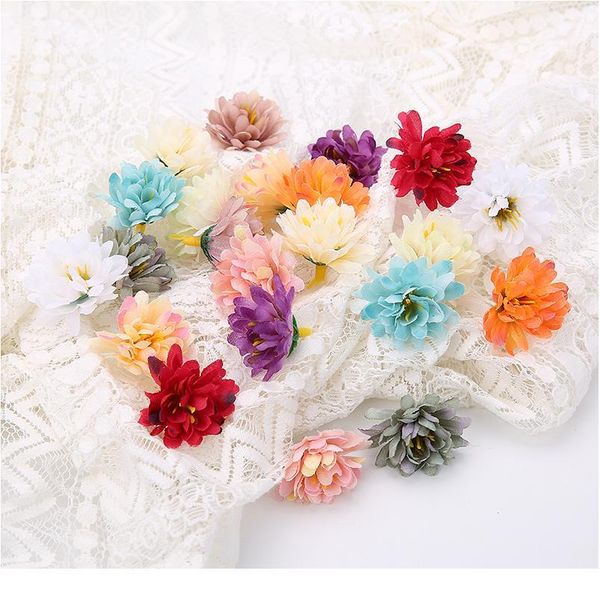 

30pcs mini 3cm carnations handmade artificial flower head for wedding decoration diy wreath gift scrapbooking craft fak jllses