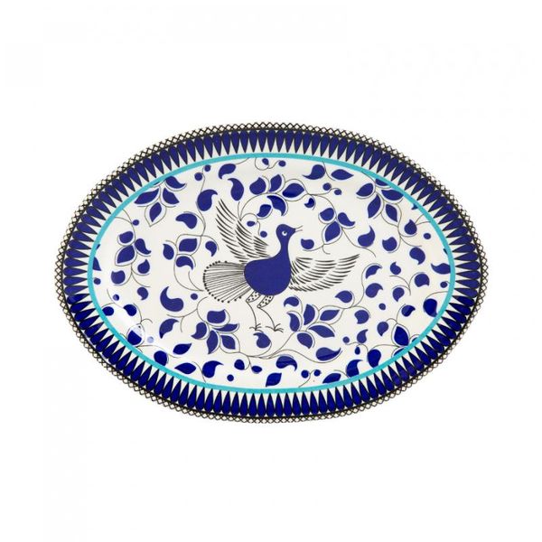 

karaca mai seljuk series oval plate 25 cm