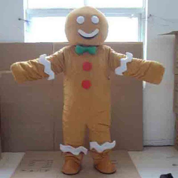 Halloween Lovely Gingerbread Man Mascot Costume Personalizzazione Cartoon Anime tema personaggio Natale Carnevale Adulti Festa di compleanno Fancy Outfit
