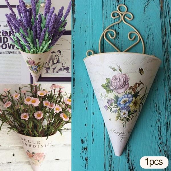 

vases europe plastic wall hanging planter flower vase pots basket holder artificial balcony garden home decor