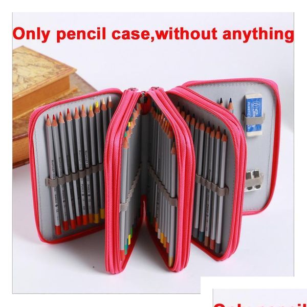 

2/3/4 layers large capacity canvas pencil bag drawing pen case portable school pen bag trousse sco jllksi yeah2010
