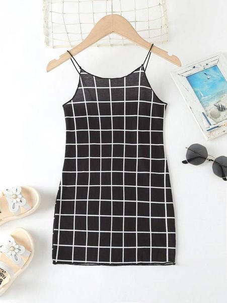 

toddler girls plaid cami dress she, Red;yellow