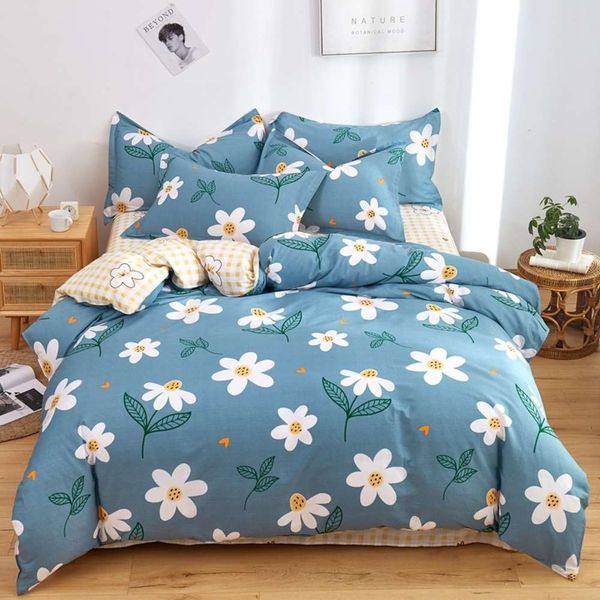 

pure cotton 4-piece gift set student dormitory cotton bed sheet quilt set 3-piece set