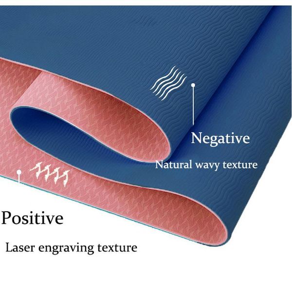 

1830*610*6mm tpe yoga mat with position line non slip carpet mat for beginner environmental fitness gymnastics mats jlltev