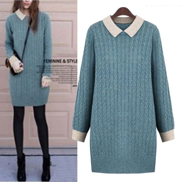 

large european american shipyards long section of spring and autumn new color lapel knitted-out spell 5pvb, White;black