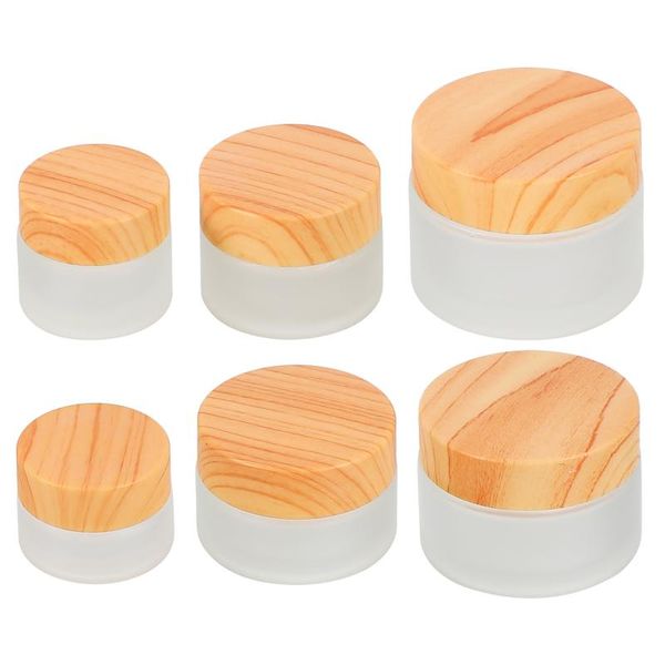 

storage bottles & jars 6pcs matte glass cream refillable makeup container