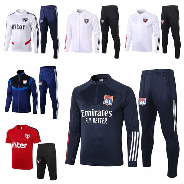 

21/22 saint paul lyon soccer football tracksuits maillot foot memphis brunog bacha cherki men survetement chandal training suit t010, Gray