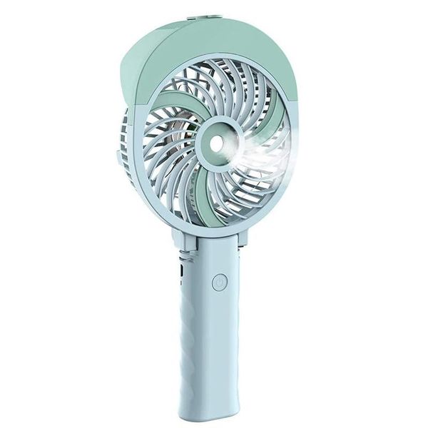 

handheld misting fan small cooling usb rechargeable fan battery operated portable electric fans ,blue