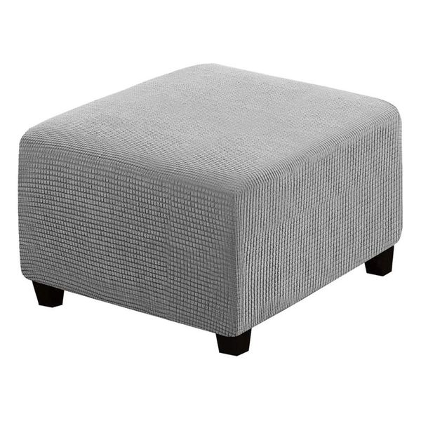 

chair covers footstool protect square ottoman cover waterproof simple jacquard elastic bottom living room accessories soft stretch non slip