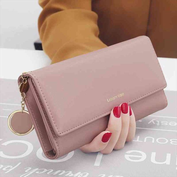 

fashion women wallets long style multi-functional wallet fresh pu leather female clutch card holder, Red;black