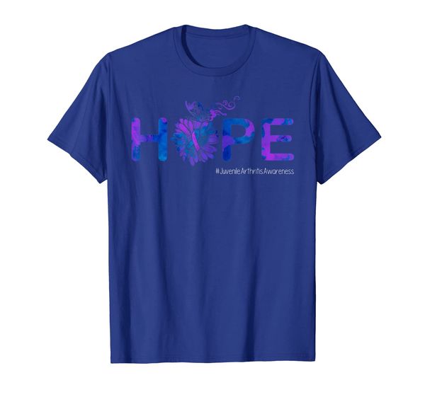 

Hope Butterfly Ribbon Juvenile Arthritis Awareness Tshirt, White;black