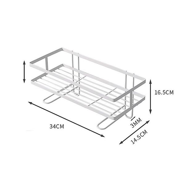 

no drilling bathroom shelf 34x14.5x16.5cm material iron white toilet rack toilet back rear storage rack,j20076