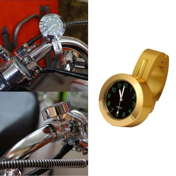 

handlebars motorcycle handlebar clock, 7/8 inch -1 inch, waterproof, gold, black