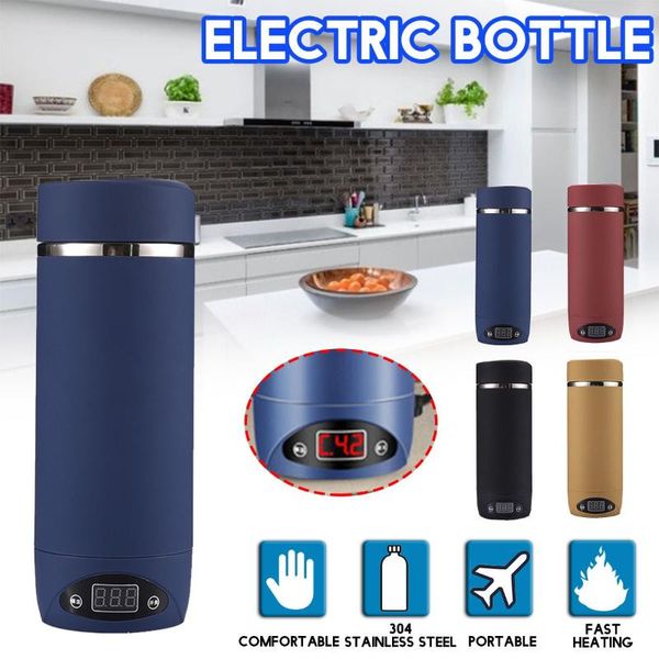 

electric kettles 420ml portable kettlesthermal cup make tea coffee travel boil water keep warm smart kettle kitchen appliances