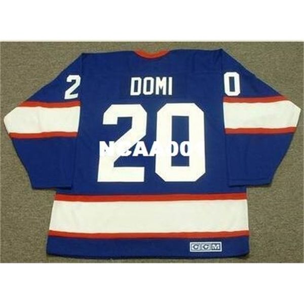 

668 #20 tie domi winnipeg jets 1993 ccm vintage retro away hockey jersey or custom any name or number retro jersey, Black