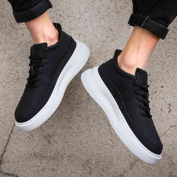 

dress shoes men's fashion sneakers men autumn lace-up sports brand trainers casual leisure footwear male * rkd4, Black