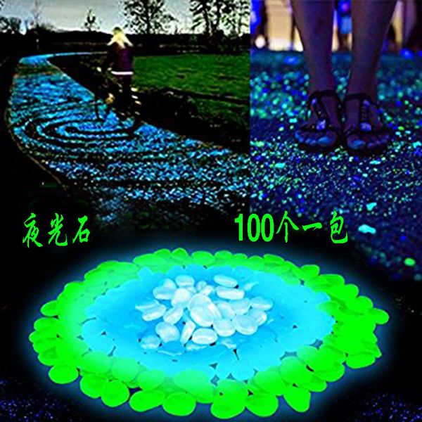 Decorações de jardim Luminous pedras brilhos em seixos decorativos escuros ao ar livre peixes decoração decoração seixo pedras aquário mistura cor