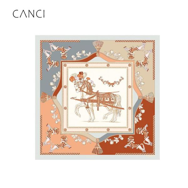 

scarves 90*90cm square silk scarf women shawls neckerchief print 100% real twill hijab foulard lady neck big bandana, Blue;gray