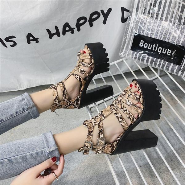 

slippers 2021 women's sandals 14cm thick heel super high heels fashion platform pancake, Black