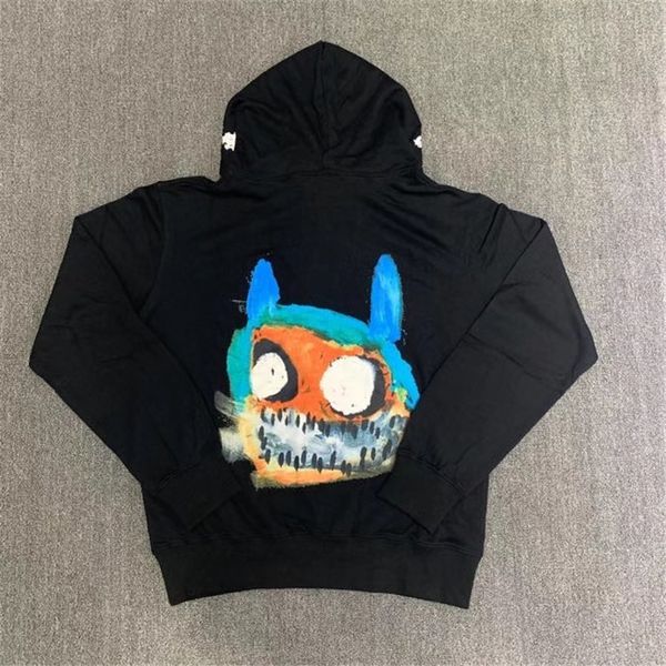 

2021 new revenge bad xxx vibes forever hoodie women 1:1 high-quality graffiti pullover hooded men clothing 0c8j, Black