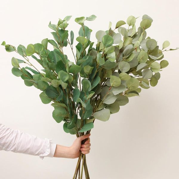 

decorative flowers & wreaths nordic simulation flower home decoration green plant wedding party single small eucalyptus leaf