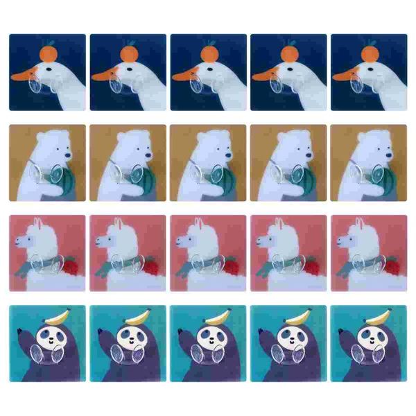 

hooks & rails 20pcs socket storage hook self-adhesive cartoon sticky (random color)