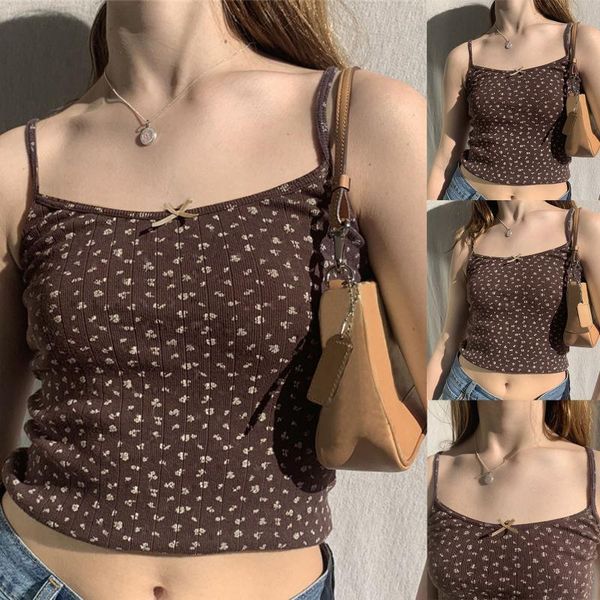 

#48 summer women fashion halter slim floral mini camisole cropped tank women singlet haut femme sexy, Black;white