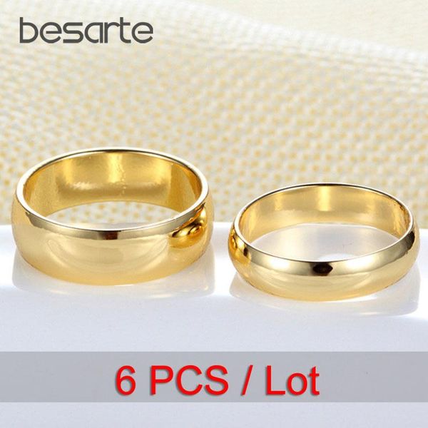 

wedding rings 6pcs wholesale gold engagement ring men women jewelry alliance casamento bague mariage hommes alianca anillo alien, Slivery;golden