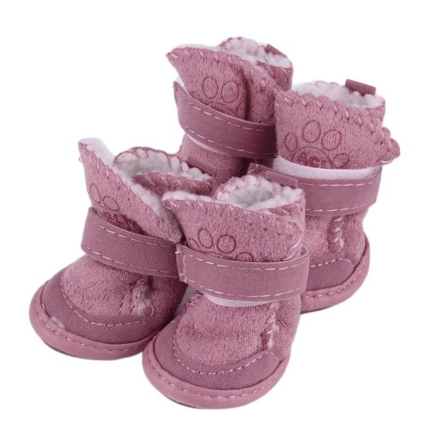 

dog apparel 2 colors fashion pet shoes snow boots child teddy cotton flax small drop