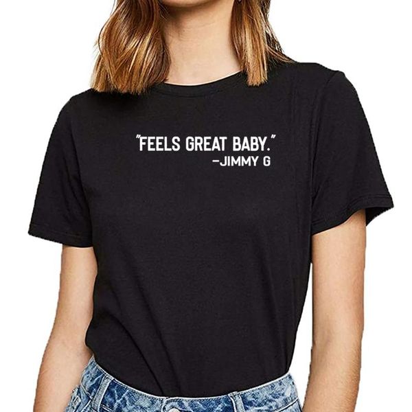 

women's t-shirt t shirt women feels great baby jimmy g funny harajuku short female tshirt, White