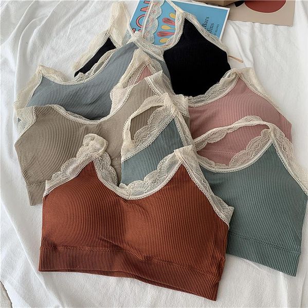 

women thoracic strapless bra with female brief paragraph render anti exposed cross back together condole belt vest lace, Red;black