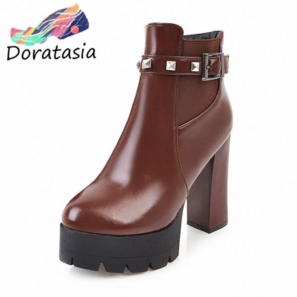 

womens 2019 dropship big size 43 leisure fashion shoes women boots platform high heels shoes woman ankle boots female u4sm#, Black