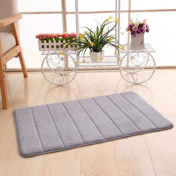 

carpets 50cm x 80cm coral velvet fabric memory foam bath mat rug absorbent slip-resistant pad bathroom mats #30