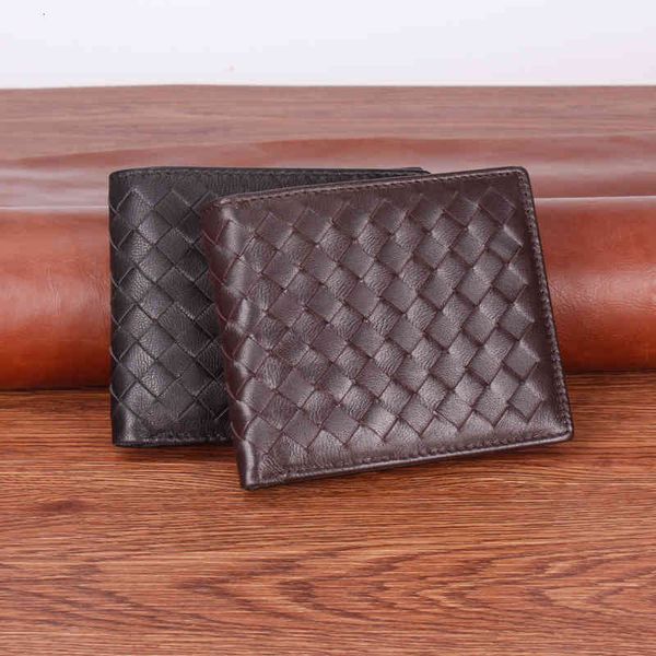 

sheepskin woven wallet custom bag single leather embossed simple portable small, Red;black