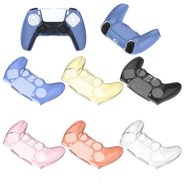 

for ps5 soft silicone clear case cover protector controller grip cover antislip game accessories mix colors