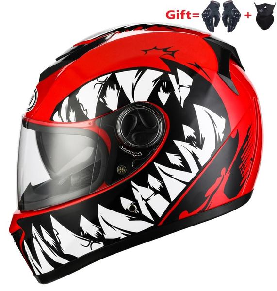

motorcycle helmets 2 gifts full face helmet dual lens motocross double visors for adults motorbike casco moto